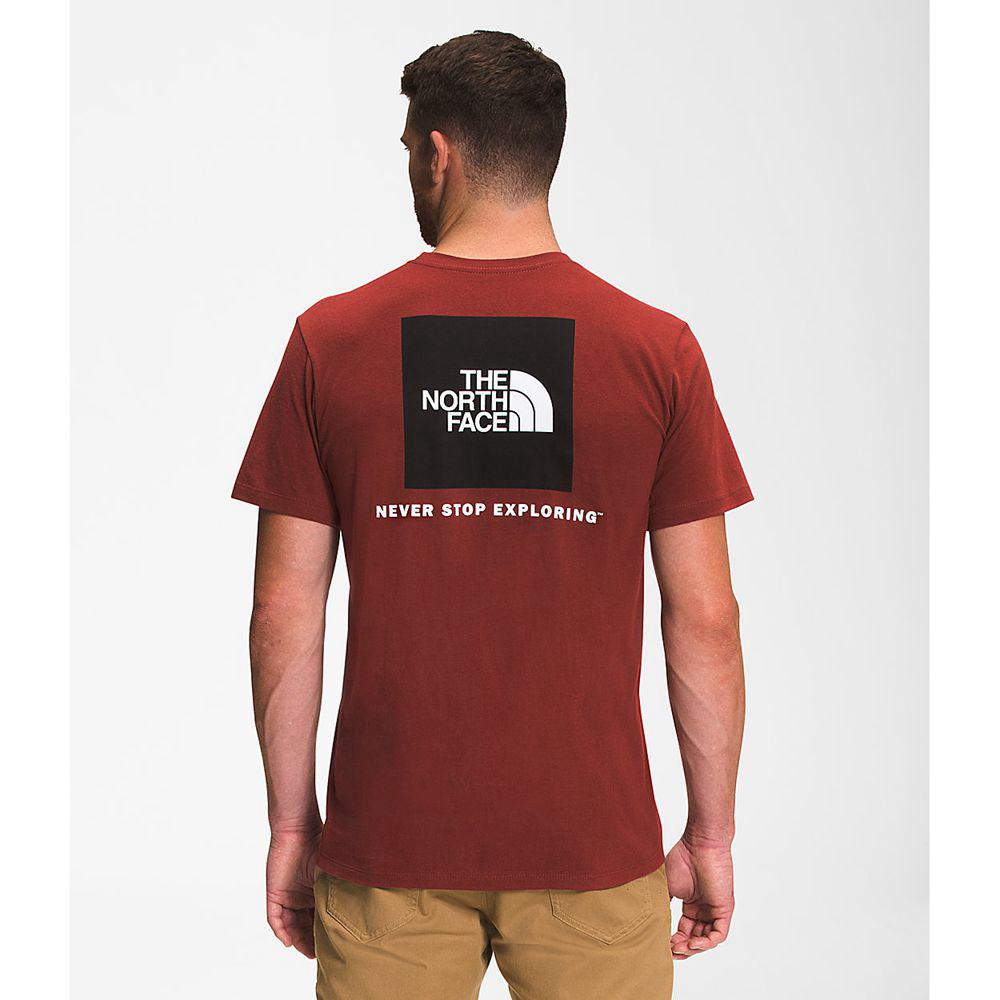 The North Face Κοντό Μανίκι Box Nse Ανδρικα T Shirt - Κοκκινα / Μαυρα (RYQP64893)